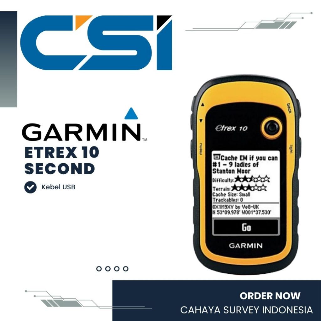 Gps Garmin eTrex 10 Bekas - GPS Etrex 10 Second