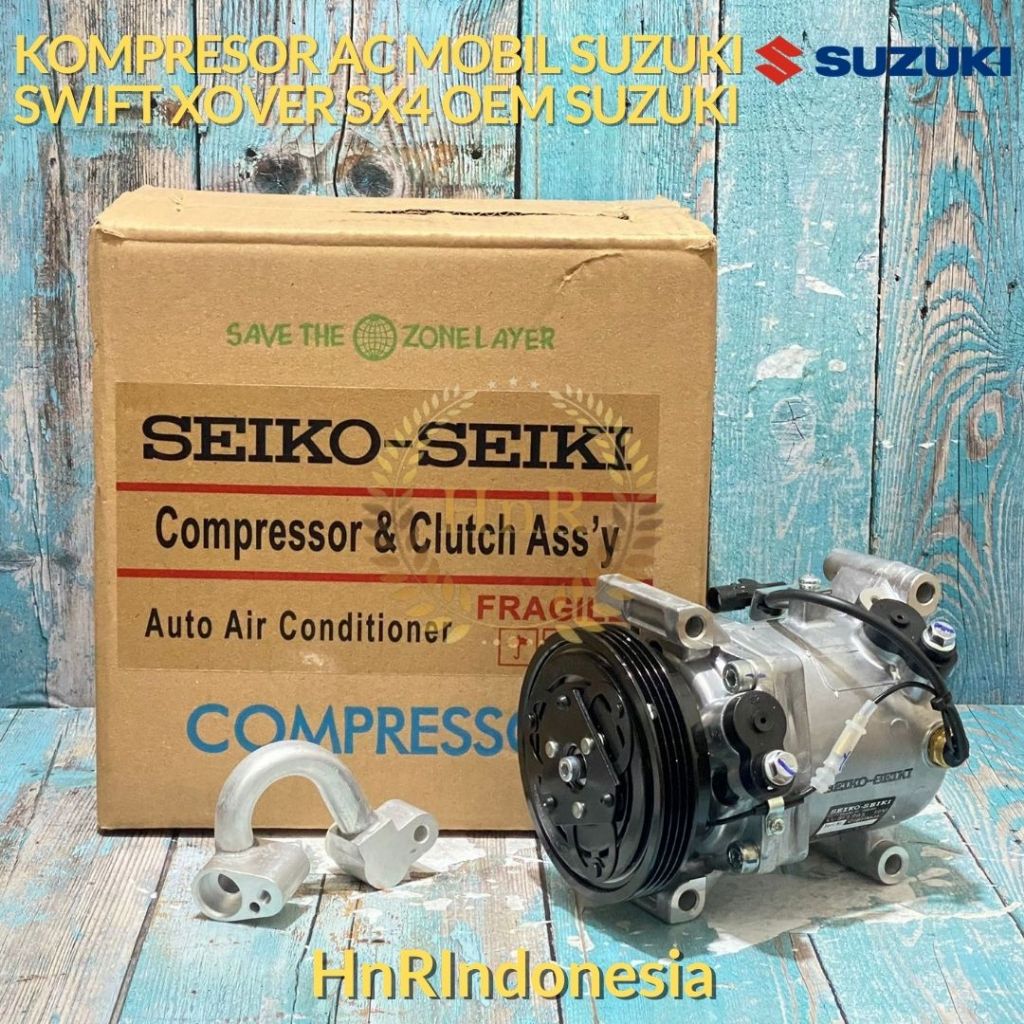 Kompresor AC Mobil Suzuki Swift Xover SX4 COMPRESSOR X-OVER OEM SUZUKI SEIKO SEIKI