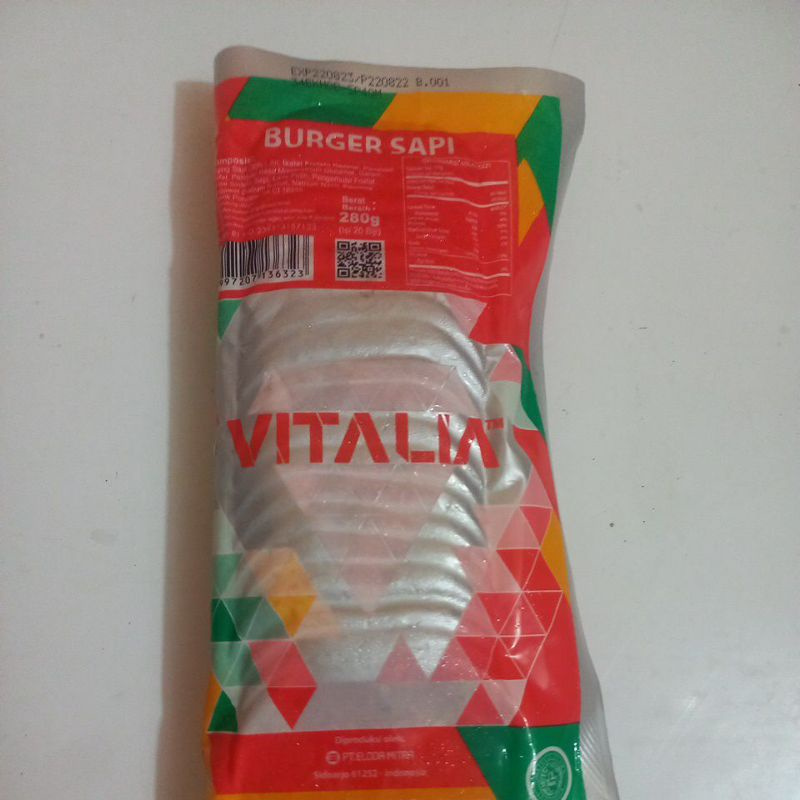 

Vitalia Burger Sapi 280 gr 20s Barcode 8997207136323