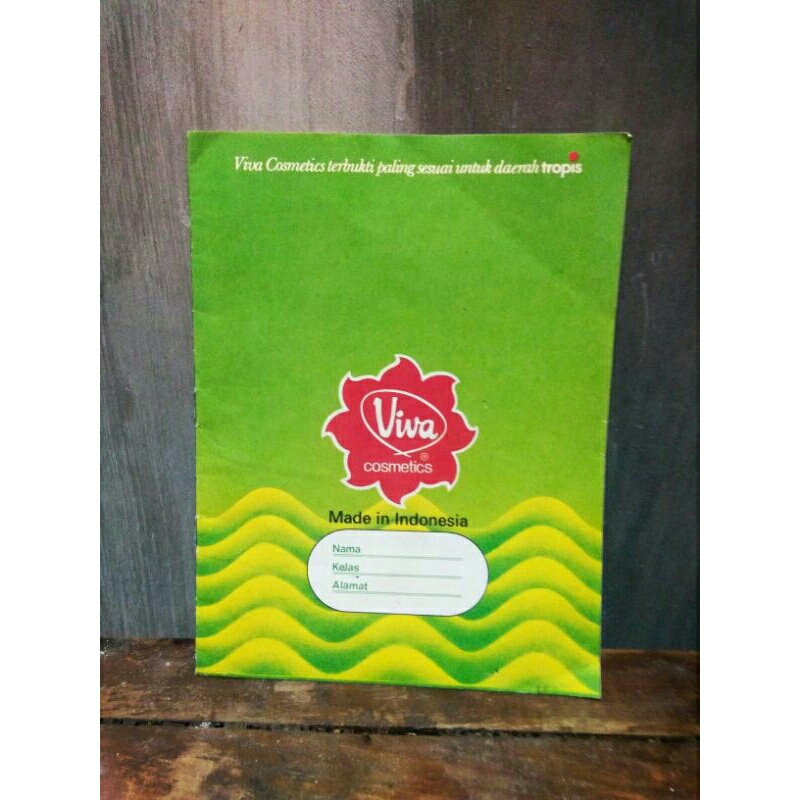 

buku tulis jadul, cover iklan viva cosmetics