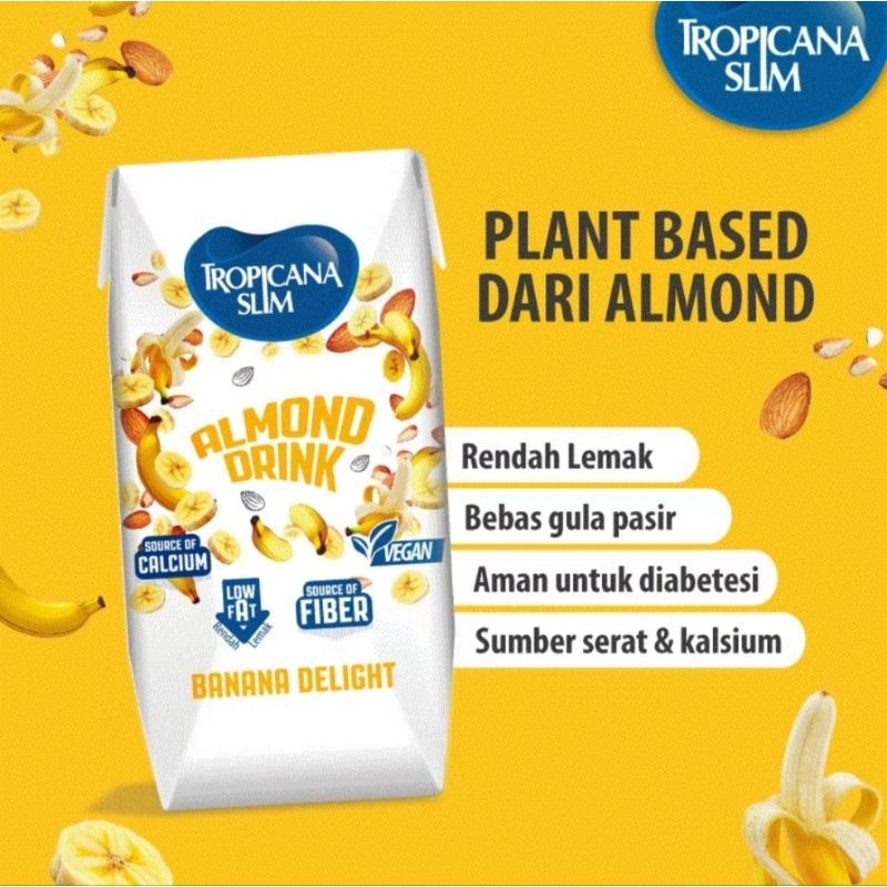 

Tropicana Slim Almond Drink Banana Delight 190ml - 1pcs