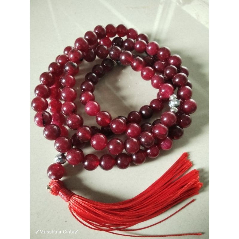 Tasbih Batu Giok Merah