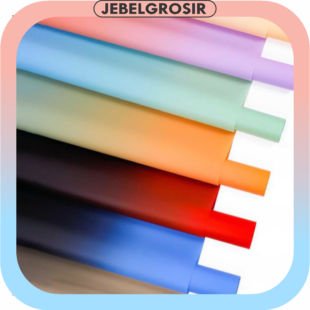 20 LEMBAR COD Kertas Buket cellophane gradient Flower Wrapping Paper Florist KB6183