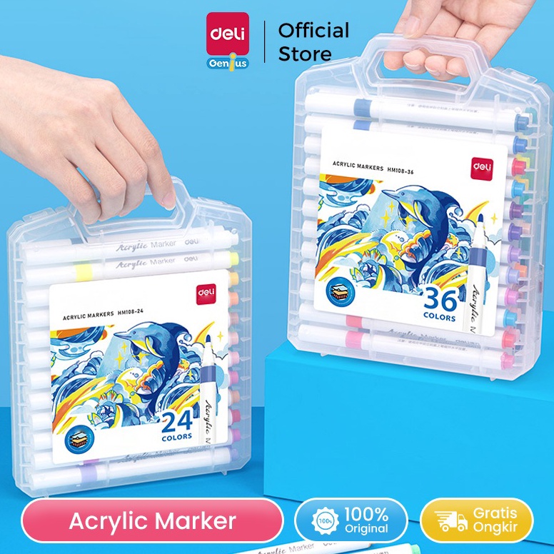 

KODE G86X Deli Genius Spidol Akrilik Acrylic Marker 12243648 Warna HM18