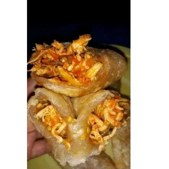 

cireng ayam suwir pedas,cireng ayam suwir mini,IRENG ISI SUWIR AYAM 8 PCS NIKMAT