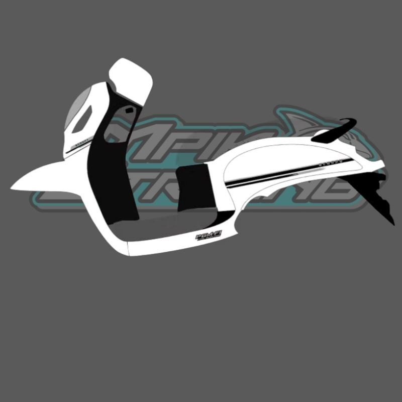 STRIPING SCOOPY NEW 2021-2022 STICKER TRANSPARAN MOTIF DESIGN LIST ELEGAN