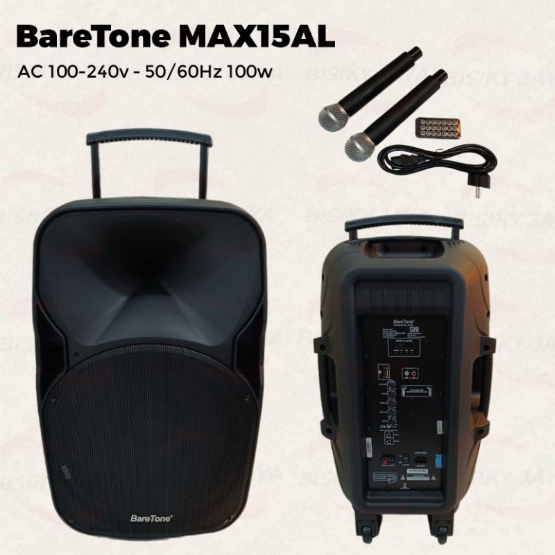 Speaker Portable 15 inch Baretone MAX15AL Original Portable Baretone MAX 15 AL