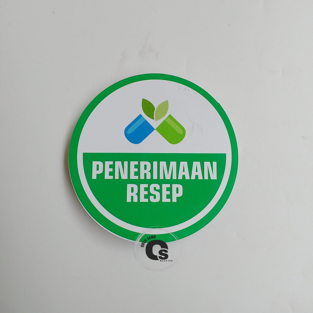 

Stiker Penerimaan Resep - Tempat Menerima Resep - Farmasi - Apotek - Stiker Vinyl Bulat