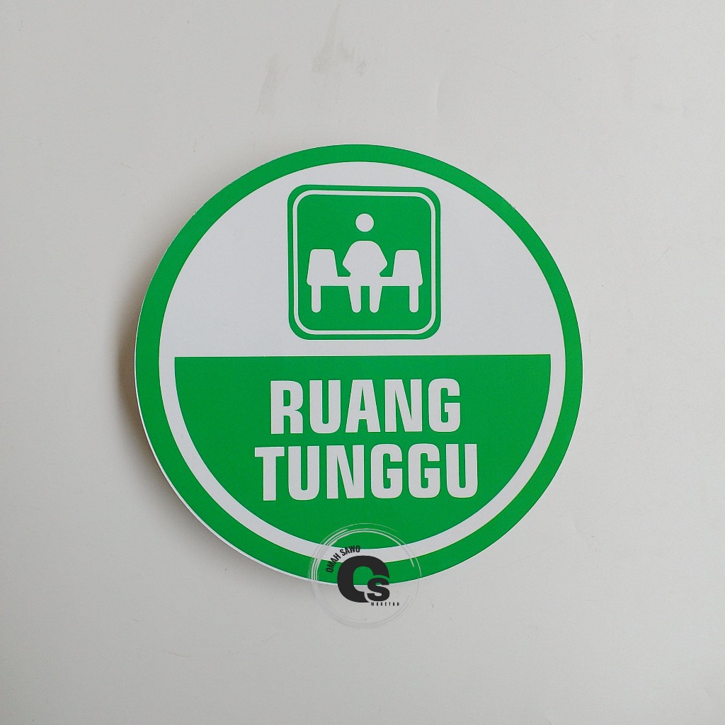

Stiker Ruang Tunggu - Tempat Menunggu Antrian - Stiker Vinyl Bulat
