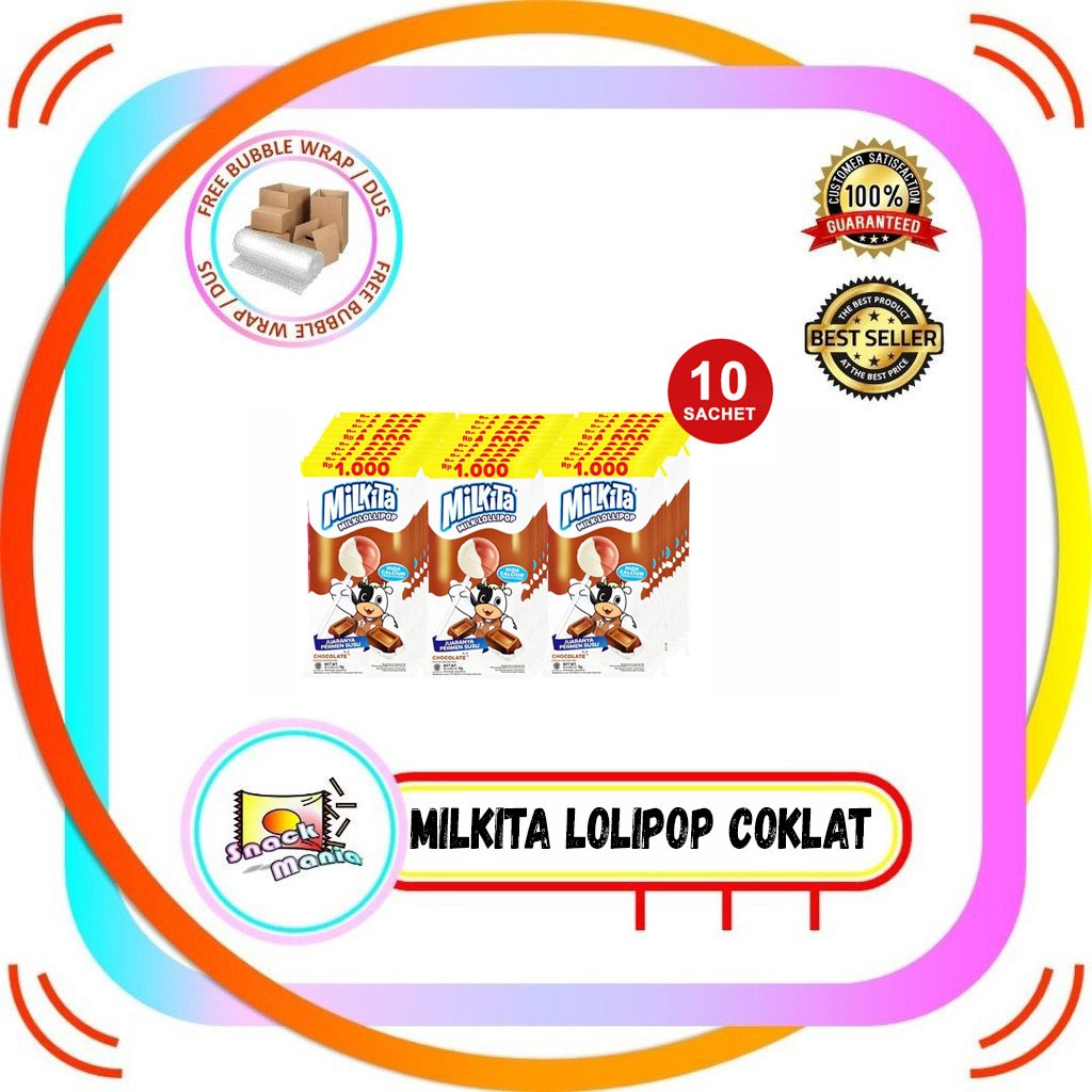 

Milkita Milk Lollipop Lolipop Permen Loli Chocolate Susu 30 pcs RENTENG Coklat