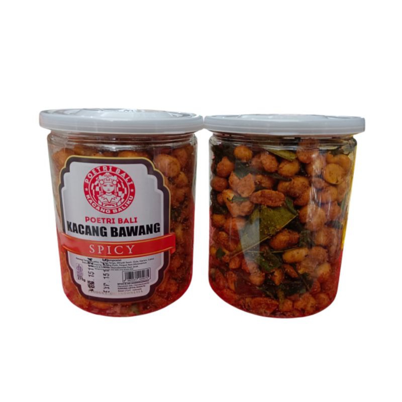 

Kacang bawang spicy poetri bali 275gr kemasan toples