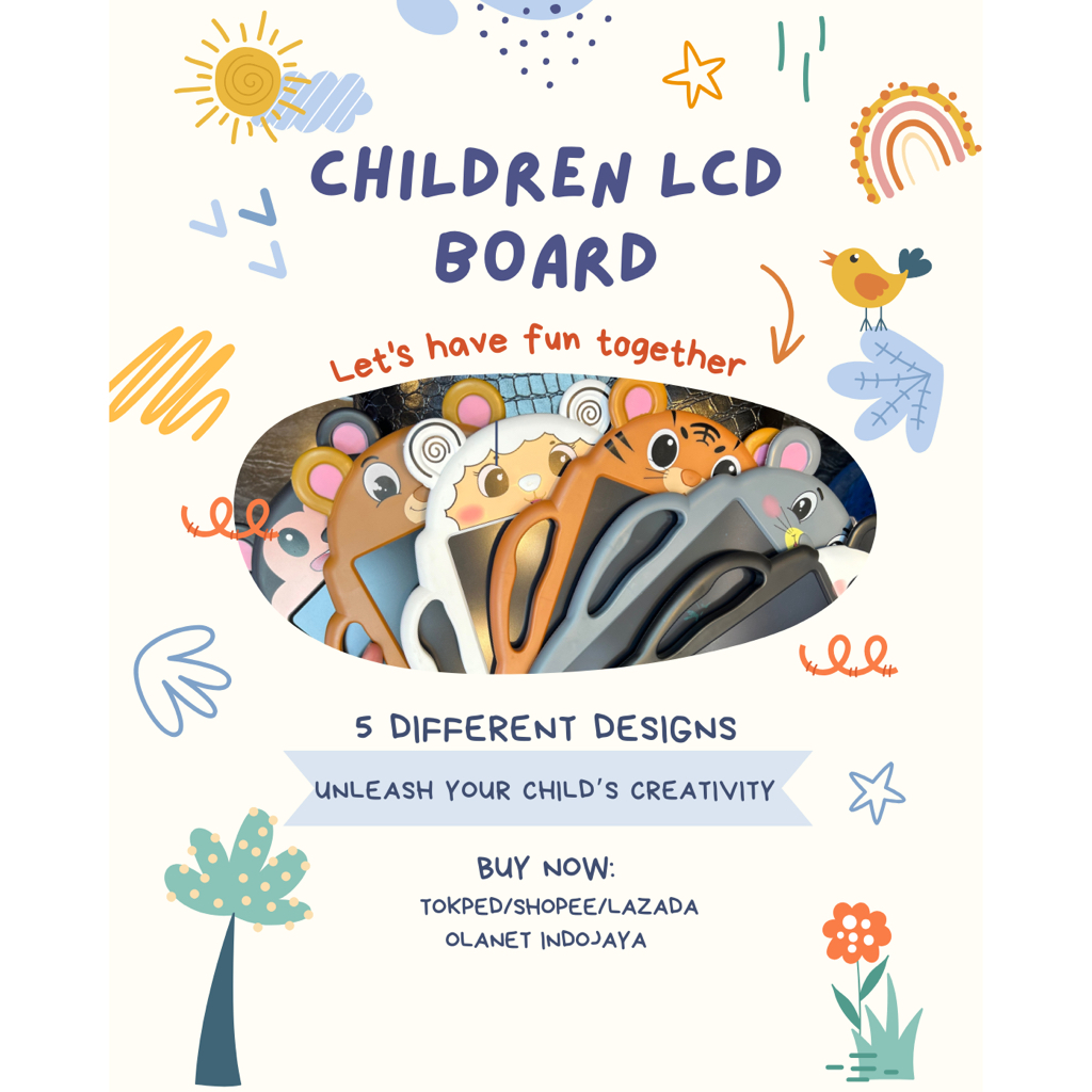 

LCD Writing Board | Papan Tulis Anak | Papan Magnetic 10 inci