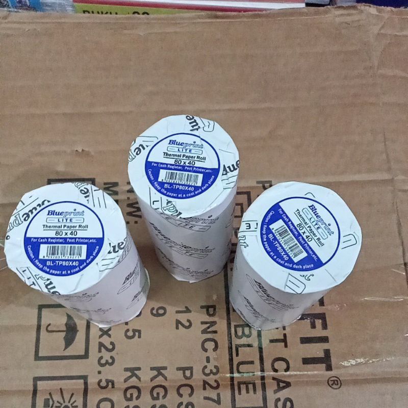 

thermal paper roll 80x40 blue print / pcs