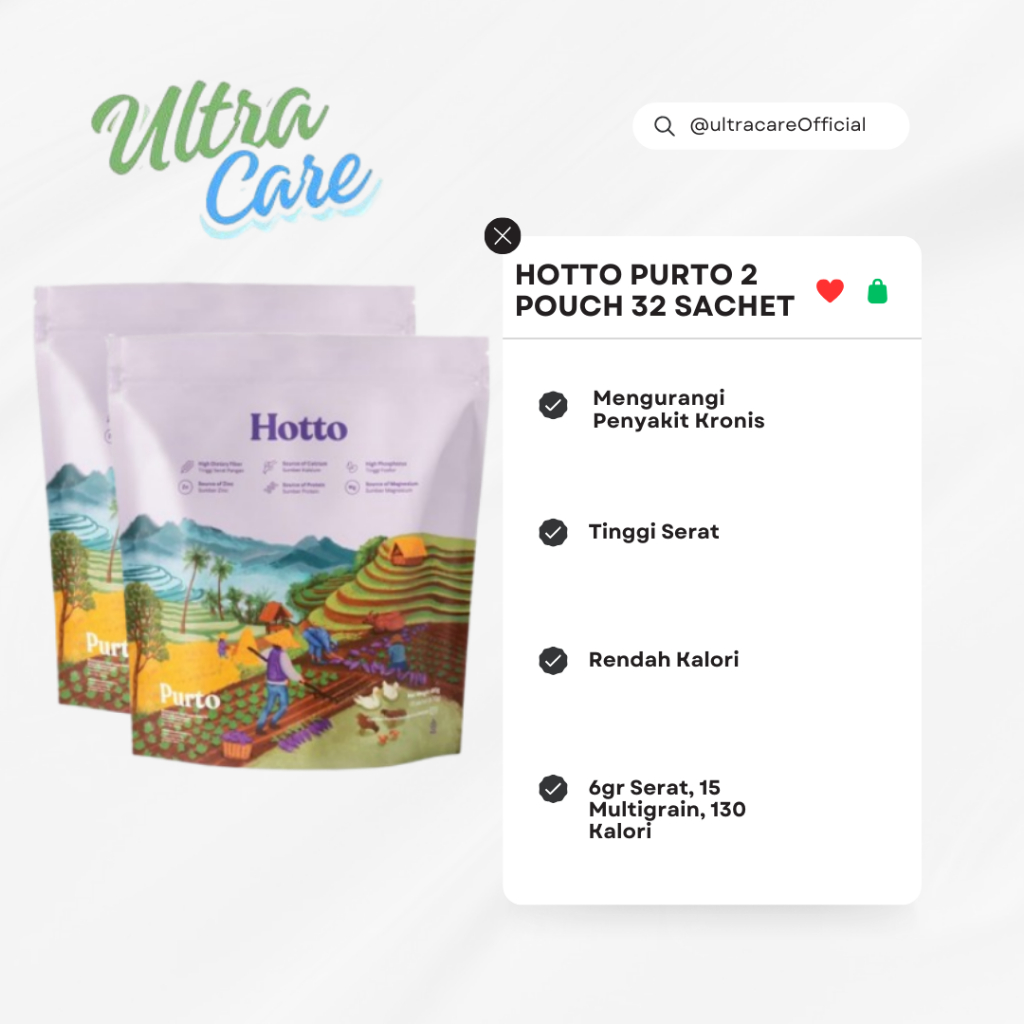 

HOTTO PURTO MULTIGRAIN WITH PURPLE POTATO 2 POUCH 32 SACHET