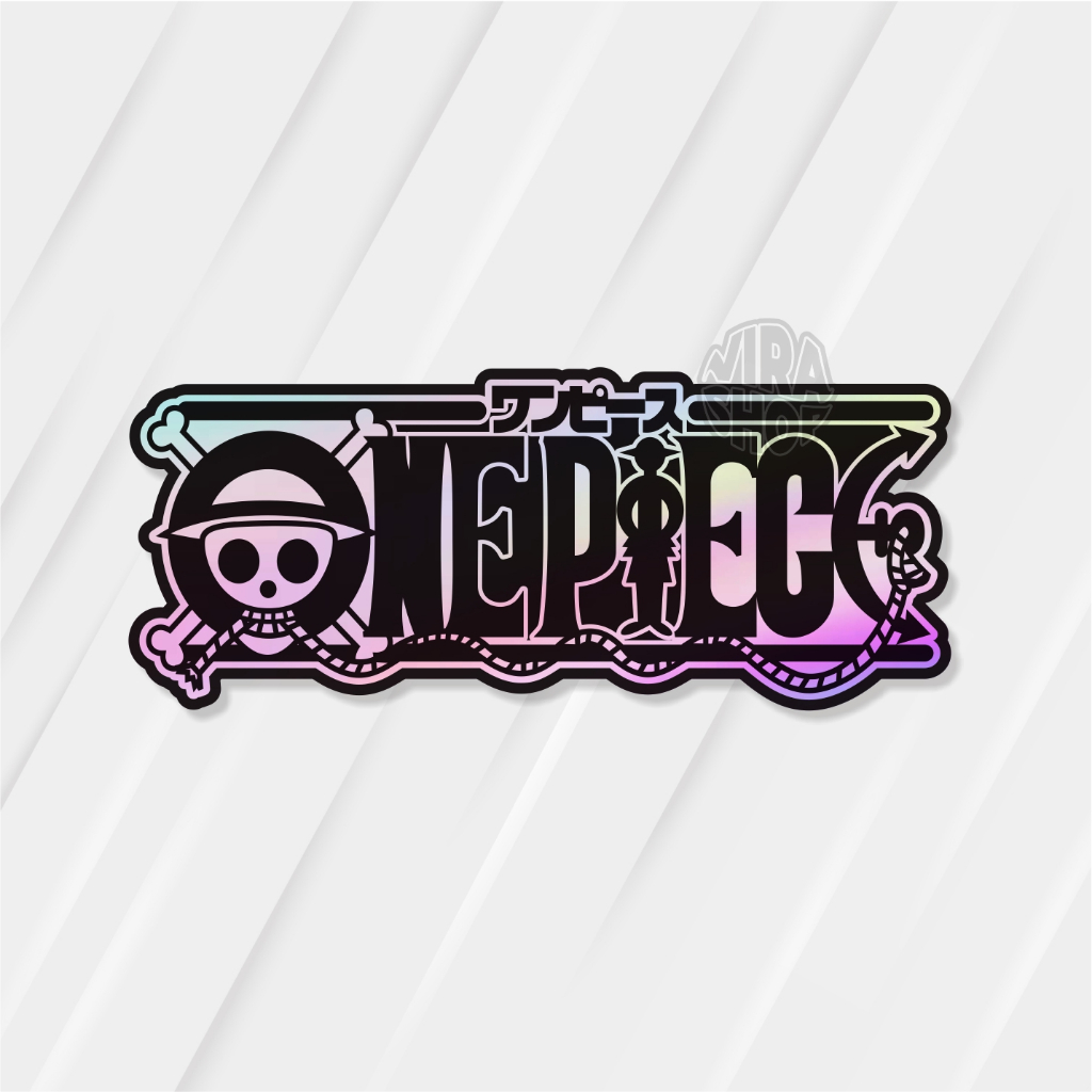 

Sticker Anime One Piece Logo Ukuran +- 9,6 x 4 cm sticker waterproof murah