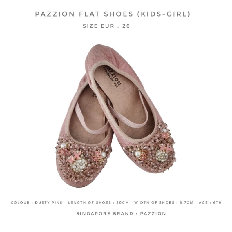 Pazzion Flat Sepatu Anak Dusty Pink (KIDS-GIRL)