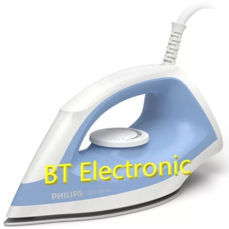 Setrika PHILIPS DST-0510 20 / DST0510 70 Dry Iron 350 Watt Seri 500 Tapak Strika Anti Lengket Gosoka
