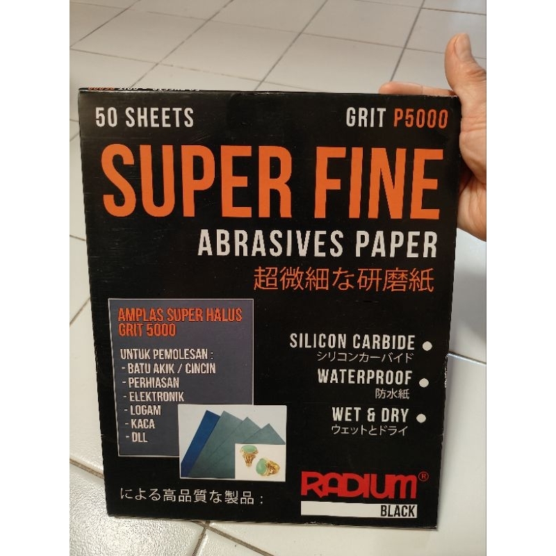 amplas grit 5000 Japan Radium black / amplas Radium black P7000 super fine P7.000 Asli Japan Radium 