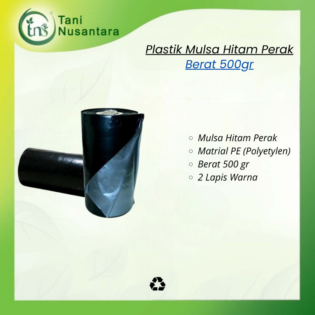Plastik Mulsa Hitam Perak Berat 500 gr