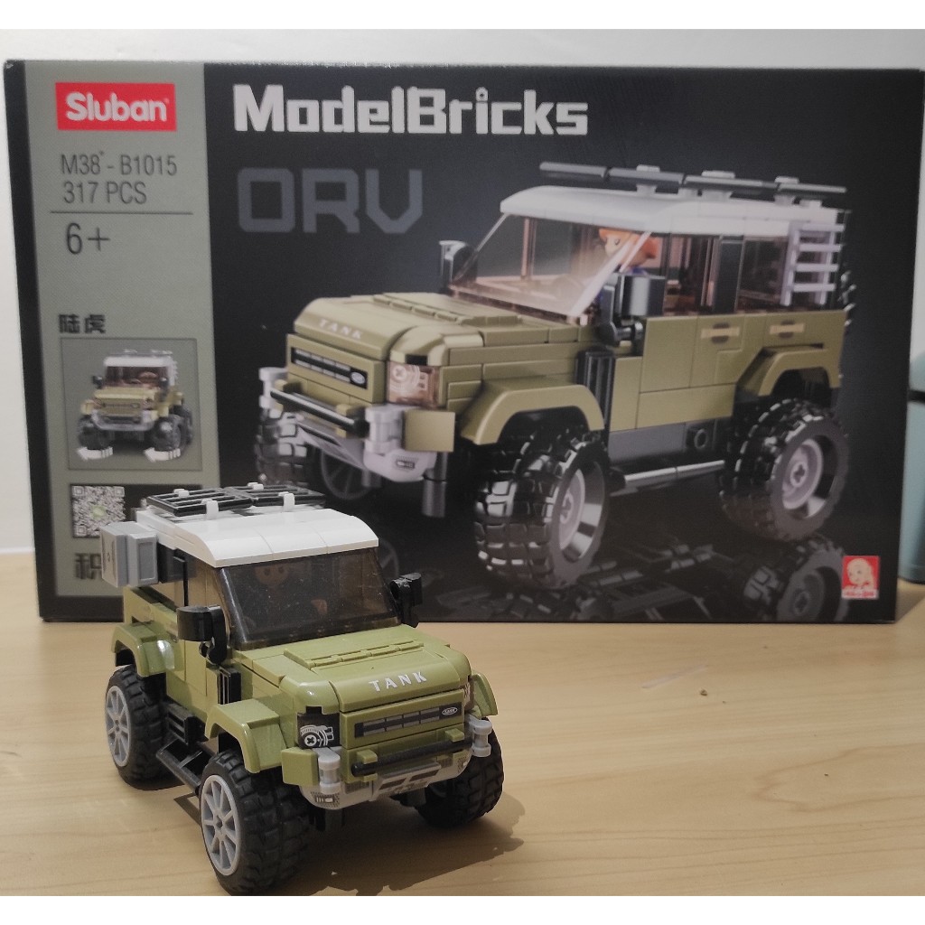 Sluban Brick Mobil Jeep Tentara lego M38 B1015 Sudah dirakit