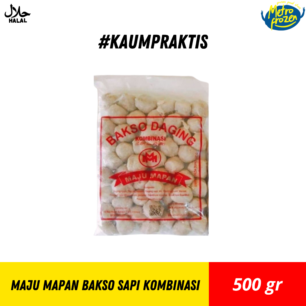 

MAJU MAPAN Bakso Sapi Kombinasi 500gr //bakso sapi kombinasi //bakso best seller instan Banjarmasin