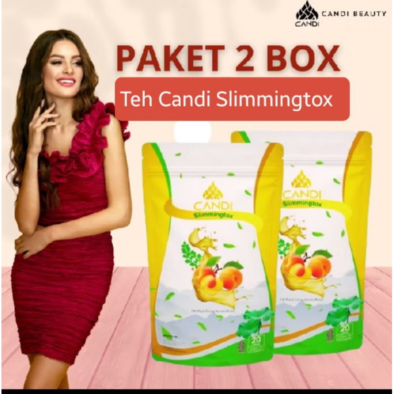 

2 PAKET TEH SLIMMINGTOX/ 2 PAKET TEH PERSIK/ 2 PCS TEH SLIMMINGTOX CANDI BEAUTY