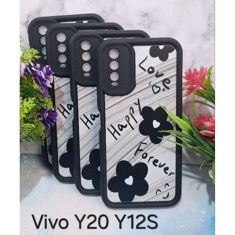 Case Hp Vivo Y20 Y12S Bunga