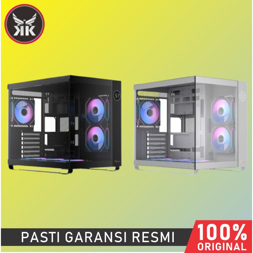 CASING KOMPUTER PC OCYPUS IOTA C70 BK ARGB ATX 6x FAN ARGB BLACK / WHITE