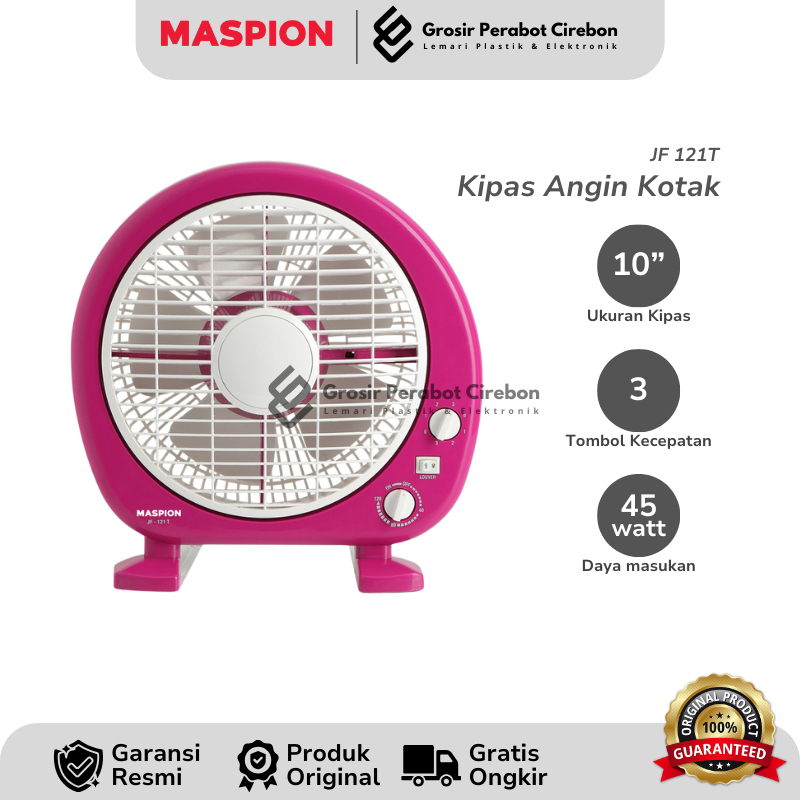MASPION KIPAS ANGIN KOTAK JF-121T / JF 121 T BOX FAN MASPION 10 INCH