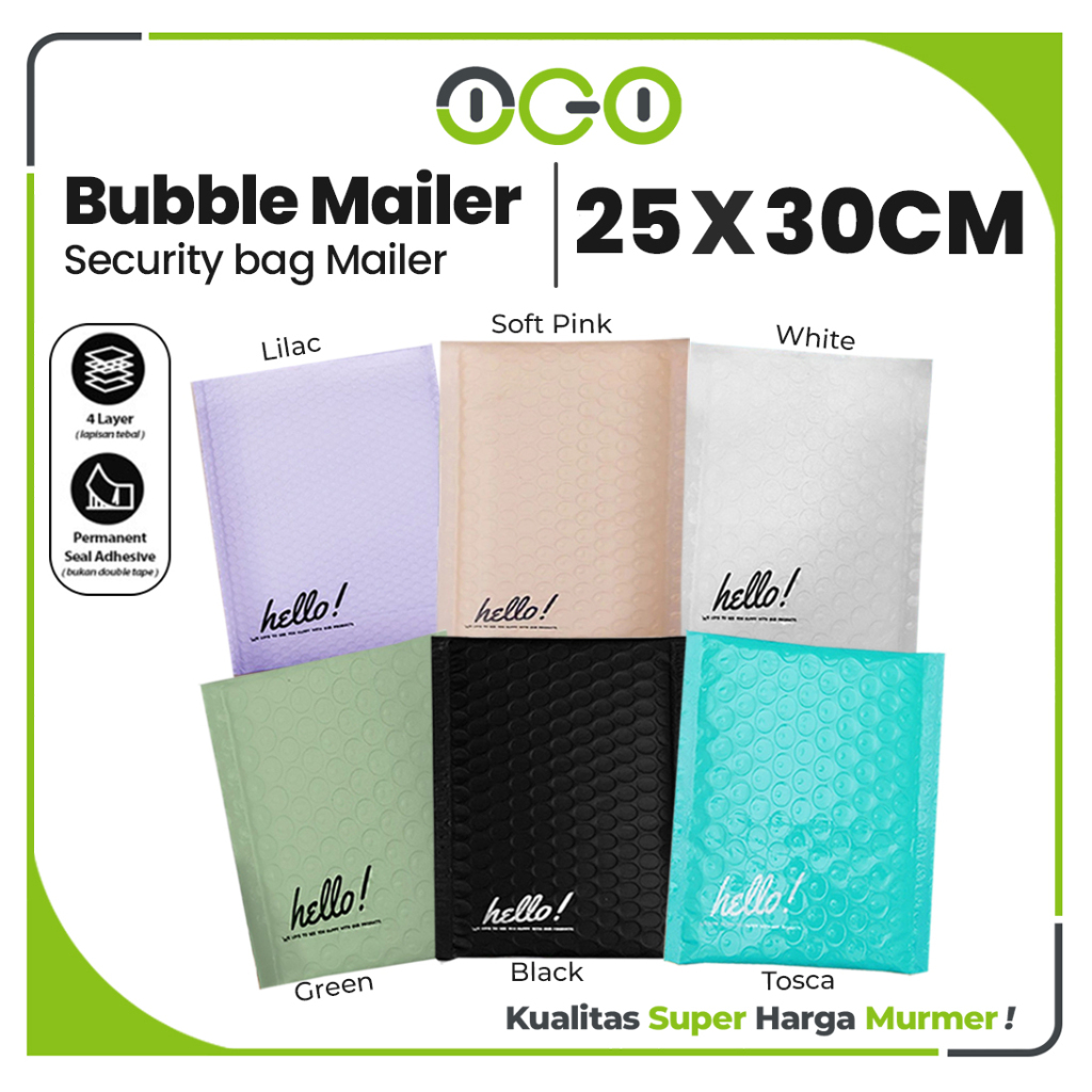 

Amplop Bubble Mailer Varian Warna 25 x 30 cm Harga Satuan / Amplop Packing Olshop Hello Rusfet
