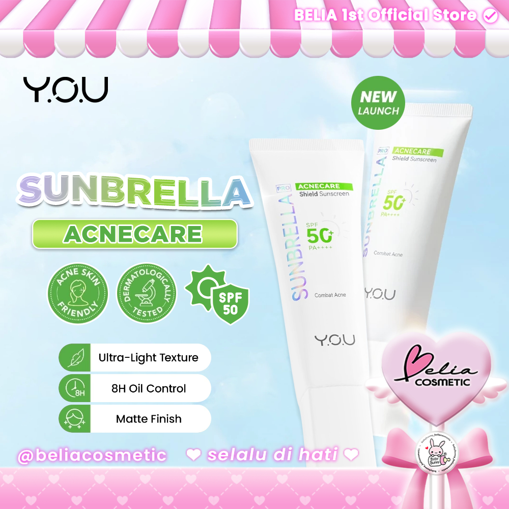 ❤ BELIA ❤ YOU Sunbrella Pro Acnecare Shield Sunscreen SPF 50+ PA++++ | Sunscreen Kulit Berjerawat | 