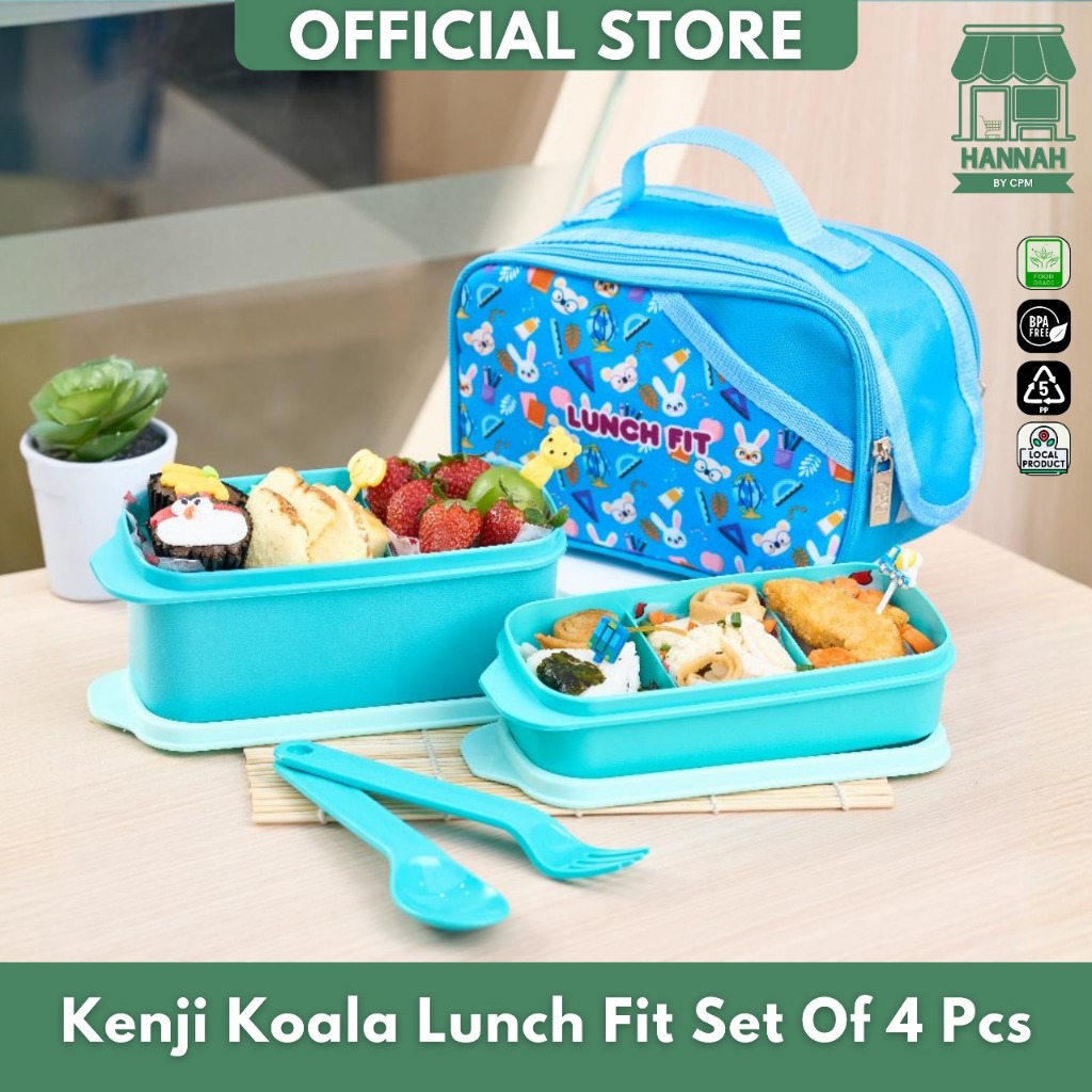 HANANAH  tas bekal kenji koala set of 4 pcs biru