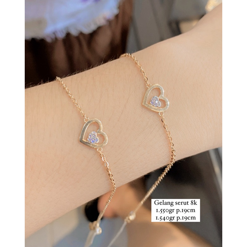 Gelang emas asli kadar 375%8k