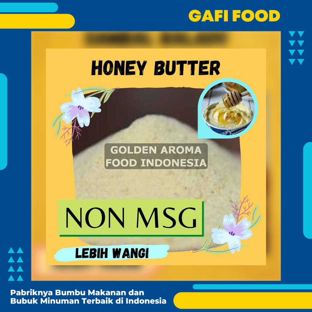 

BUMBU TABUR RASA HONEY BUTTER 1 KG NON MSG Bubuk Tabur Rasa Madu Mentega 1kg Food Grade Seasoning