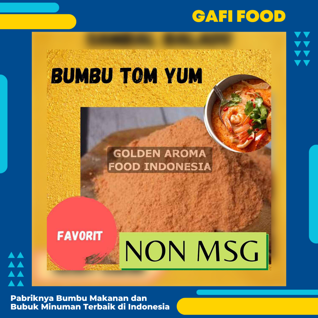 

BUMBU TABUR TOM YUM TOMYAM NON MSG 1KG FOOD GRADE Bubuk Bumbu Tahu Bulat Singkong Cilung Kerupuk