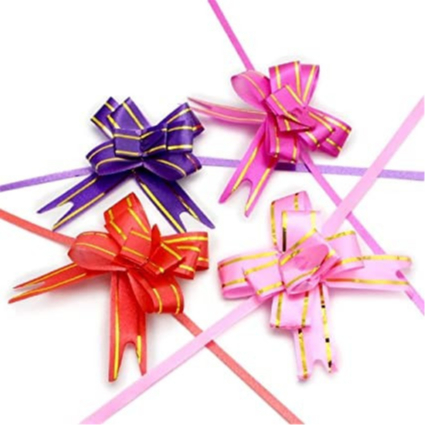 

(10pcs) Pita Tarik Serut 15 mm / Pita Serut list gold / Pita Kado Souvenir