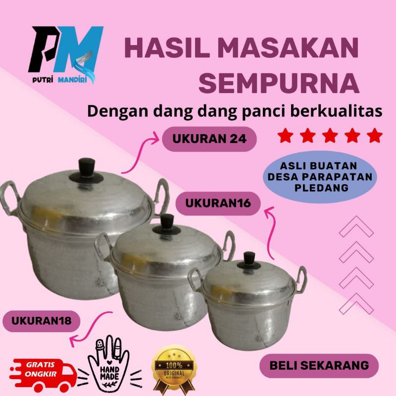 [PROMO] Panci Seeng Dangdang Tanpa Langseng 16 18 24 / Panci Jawa / Panci Kukus / Panci Serbaguna / 