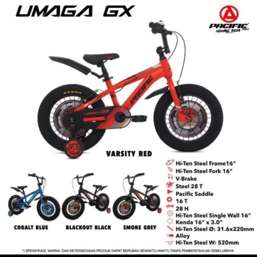 Sepeda BMX 16" Pacific Umaga GX Ban 3.0