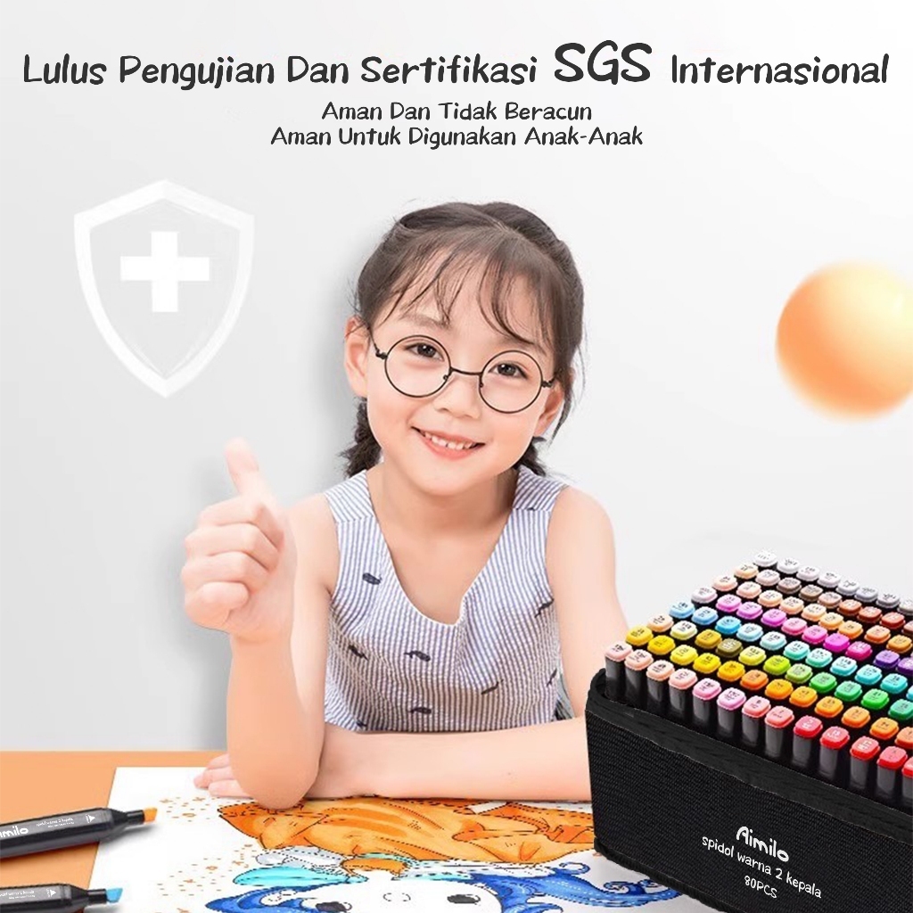 

Spidol Warna Warni 1 Set Sketch Marker 2 Tip Touch Marker