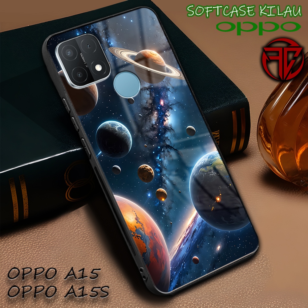 [AM12] Softcase Kilau Oppo A15 | Oppo A15s | Casing Kaca Mika | Kesing Keren Aesthetic [ Planet Nasa