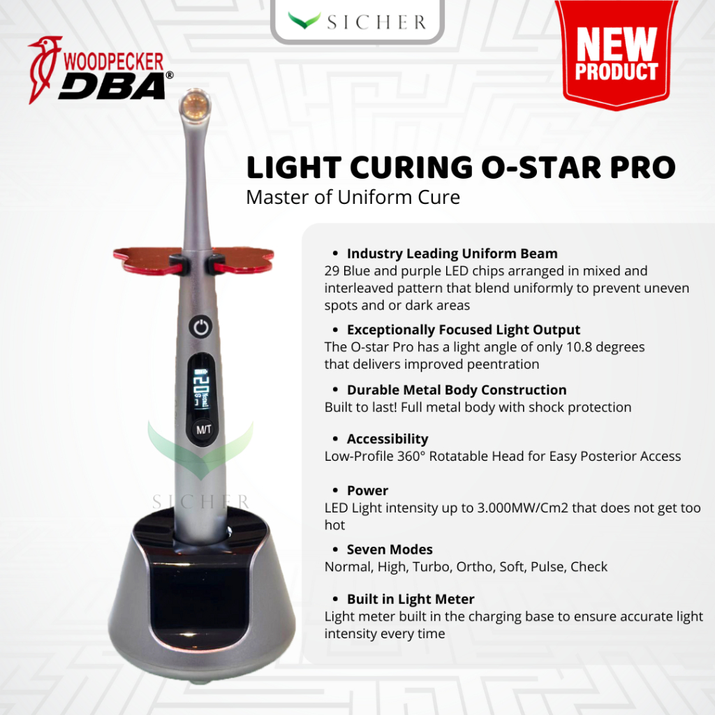 Light Cure O-Star Pro DBA Woodpecker/Light Curing LED Dental (Original)