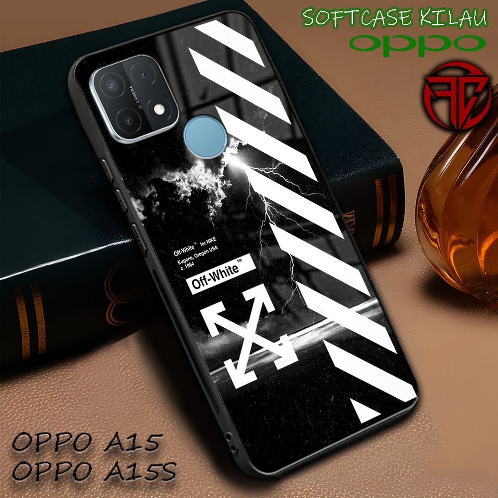[AM15] Softcase Kilau Oppo A15 | Oppo A15s | Casing Kaca Mika | Kesing Keren Aesthetic [ Of White ] 