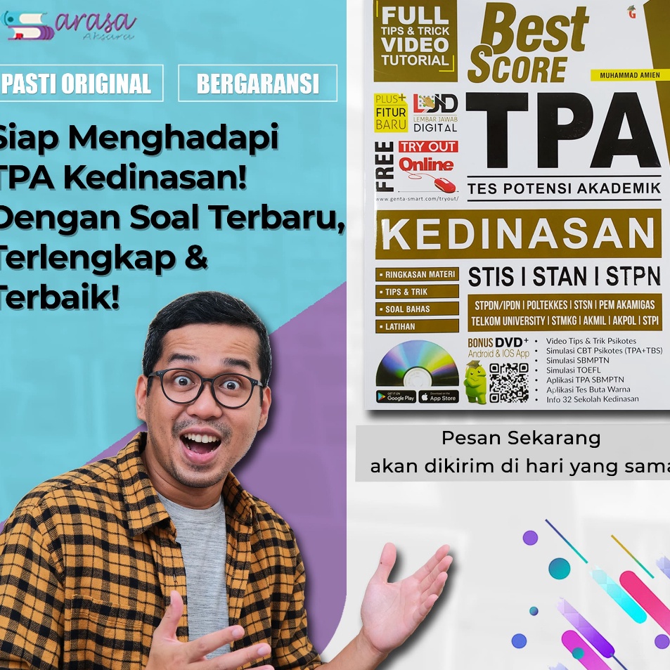 KODE PRODUK 79GAB9543 Buku Tes Psikotes Psikotest Tpa Kedinasan Best Score Stis Stan Stpn Full Pemba