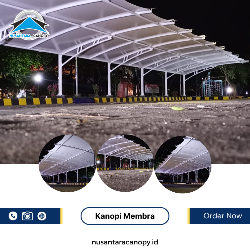 Kanopi Membran parkir area jakarta - Tenda membrane bergaransi - canopy atap membrane