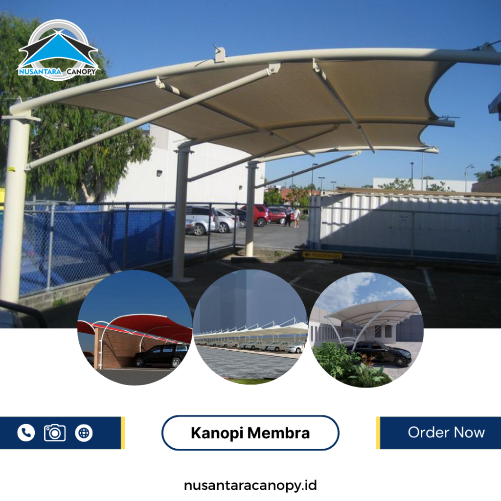 Kanopi Membran jakarta - canopy atap membrane tempat parkir -  tenda membrane bergaransi