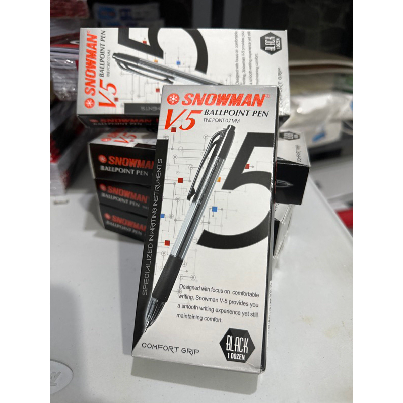 

BOLLPOINT PEN SNOWMAN V.5 BLACK 1 DOZEN