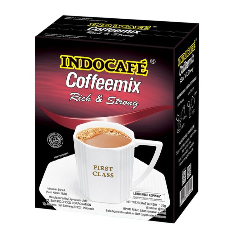 

Indocafe Coffeemix Kopi Instan Rich & Strong 5 x 27 g