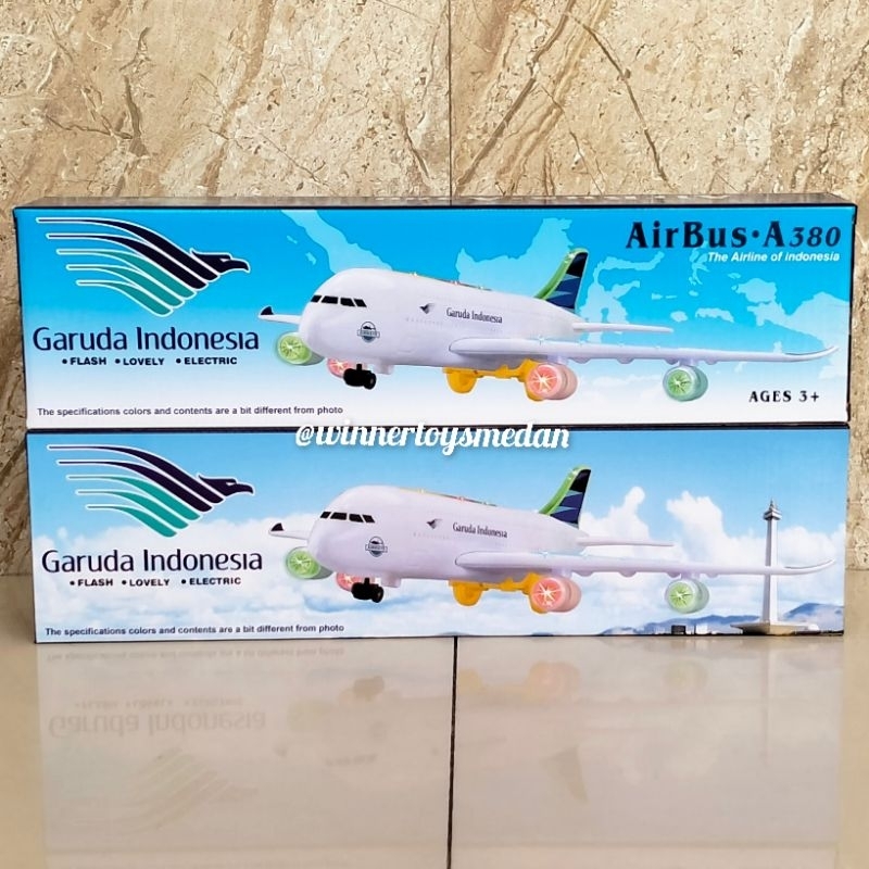 Mainan Pesawat Baterai A380 Besar / Mainan Pesawat Airbus A380 Jumbo
