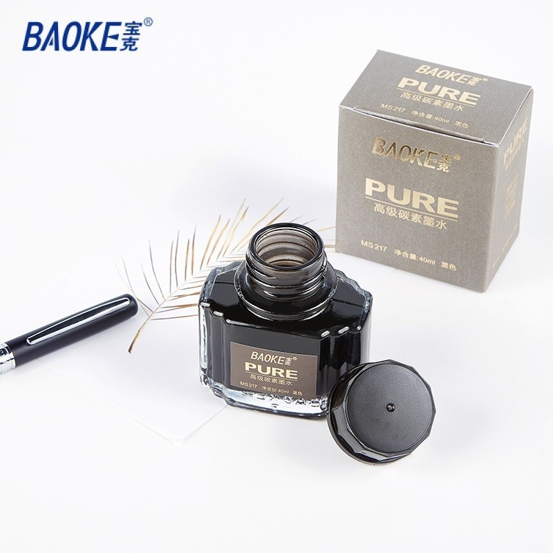 

Baoke Fountain Pen Carbon Ink/Tinta Hitam Karbonik MS217-40ML/MS218-25ML