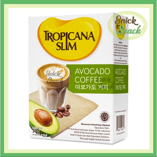 

Tropicana Slim Avocado Coffee Kopi Sugar Free Tanpa Gula Creamy Alpukat Nikmat isi 4s